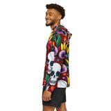 Floral Skull Fusion Warmup Hoodie Printify