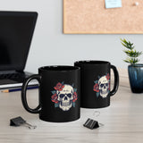 Introducing the Skull & Roses 11oz Coffee Mug – A Bold Blend of Elegance and Edge! Printify