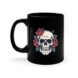 Introducing the Skull & Roses 11oz Coffee Mug – A Bold Blend of Elegance and Edge! Printify