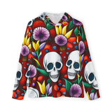 Floral Skull Fusion Warmup Hoodie Printify