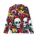 Floral Skull Fusion Warmup Hoodie Printify
