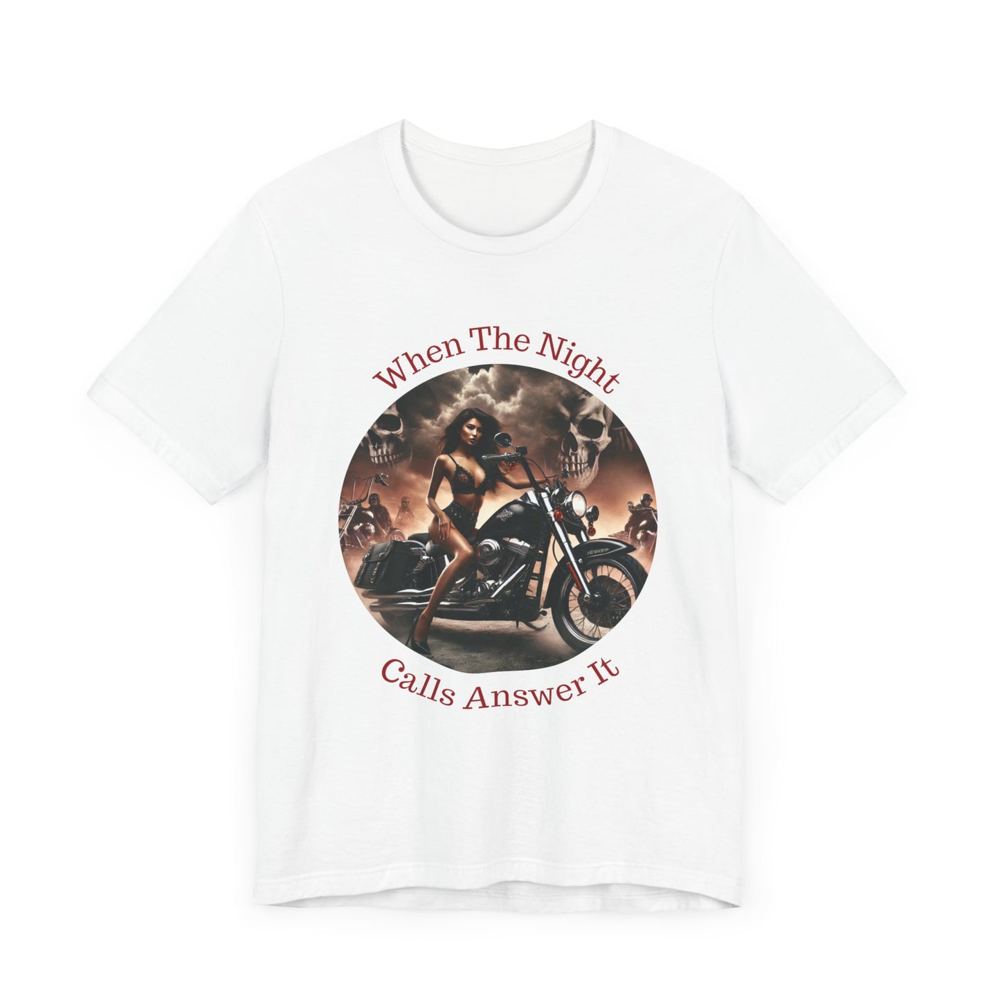 When The Night Calls Unisex Jersey Short Sleeve Tee