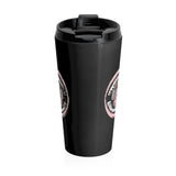 open mouth 15 oz Stainless Steel Travel Mug - Domino Zee