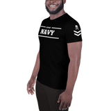 Navy Men's Athletic T-shirt - Domino Zee