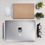 Skull in Top Hat Bubble-free stickers Domino Zee