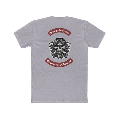 Renegade Spirit Unisex Cotton Crew Tee - Skull & Chrome Graphic T-Shirt