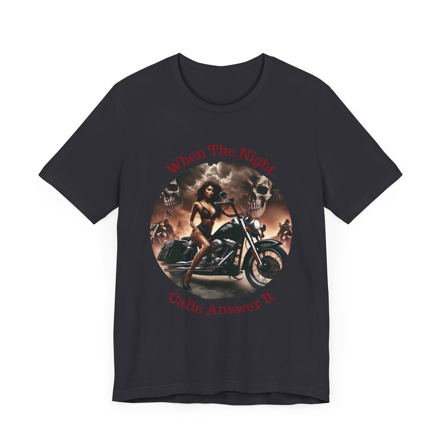 When The Night  Calls Unisex Jersey Short Sleeve Tee
