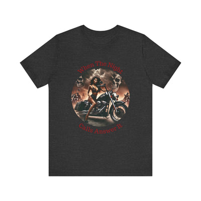 When The Night  Calls Unisex Jersey Short Sleeve Tee