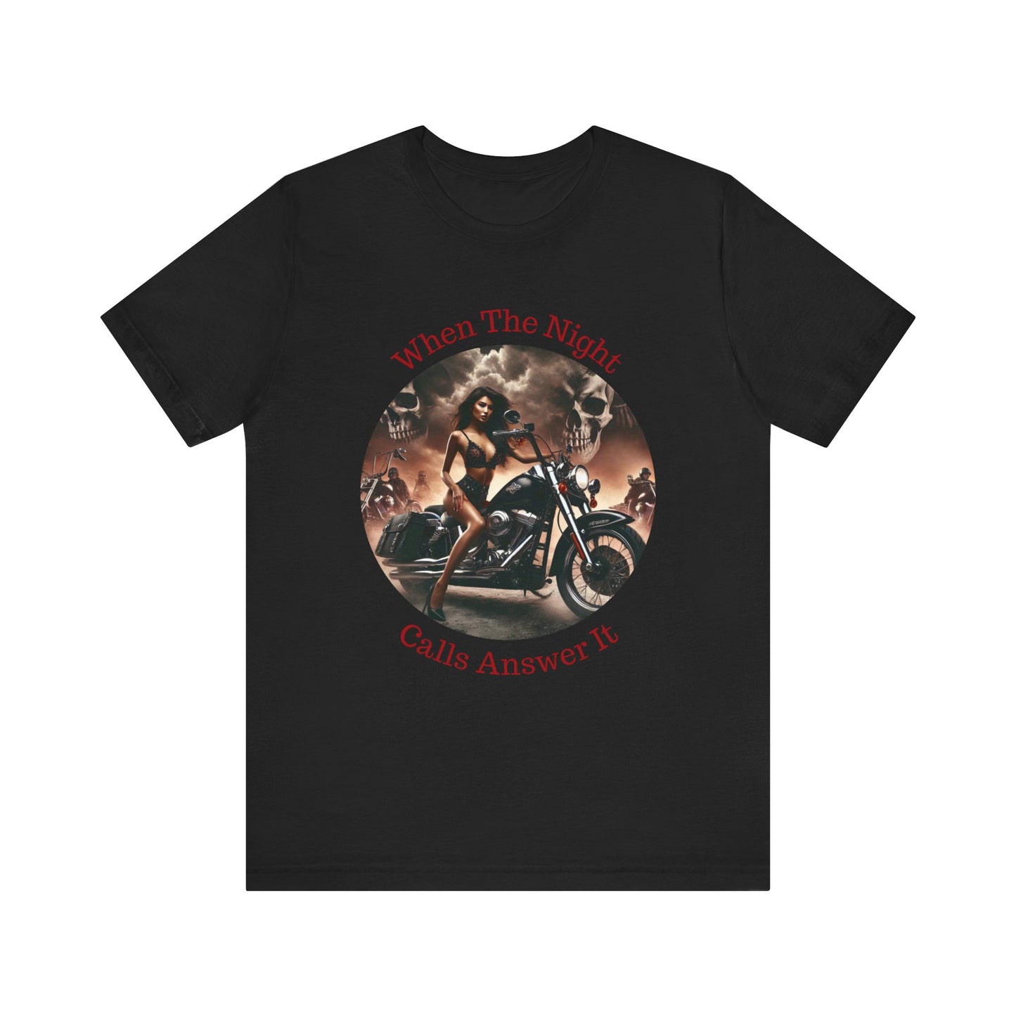 When The Night  Calls Unisex Jersey Short Sleeve Tee