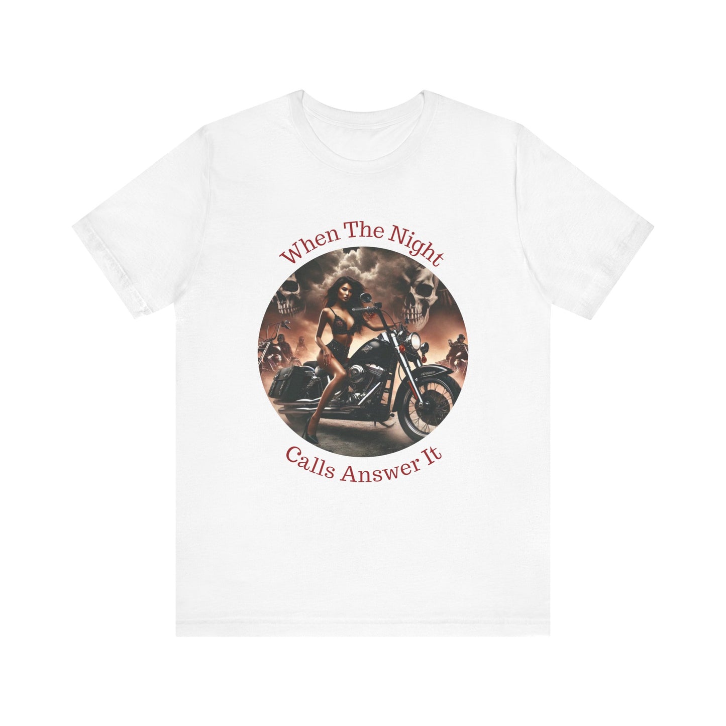 When The Night  Calls Unisex Jersey Short Sleeve Tee