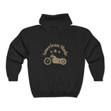 American Made Motorcycle Zip Hoodie Printify