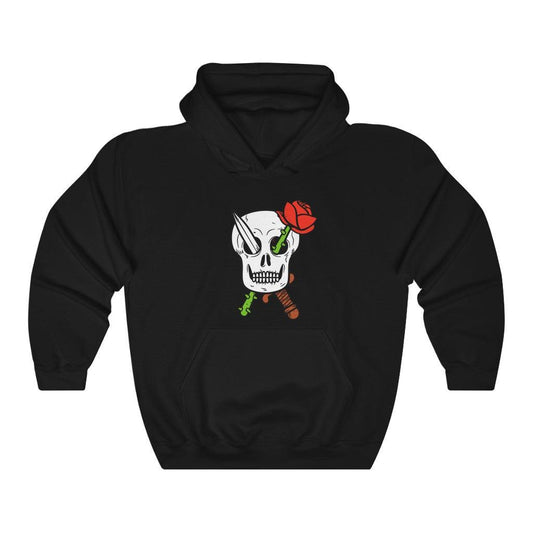 Skull & Rose Unisex Heavy Blend™ Hooded Sweatshirt - Domino Zee