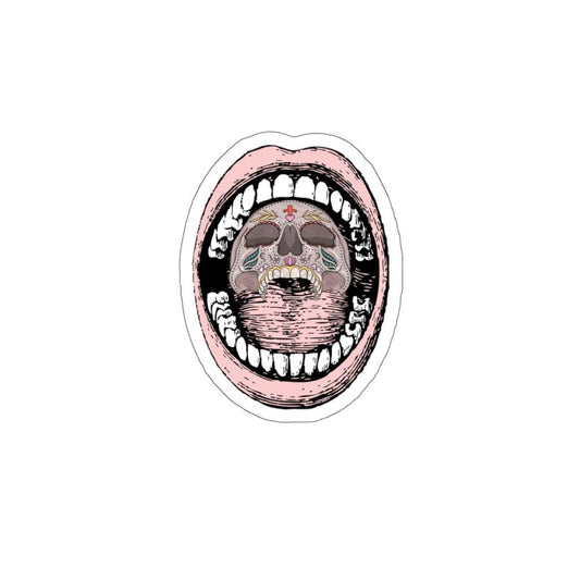 open mouth Kiss-Cut Stickers - Domino Zee