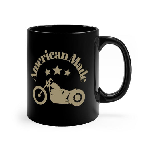 American Made Black mug 11oz - Domino Zee