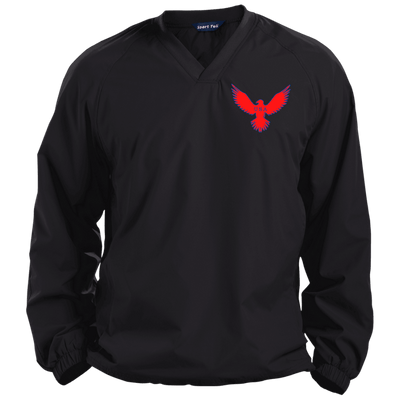 Red Eagle Pullover V-Neck Windshirt - Domino Zee