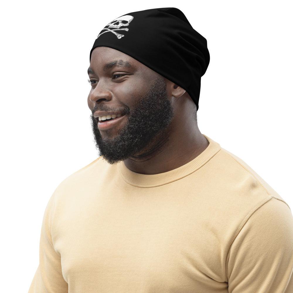 Skull & Crossbones All-Over Print Beanie - Domino Zee
