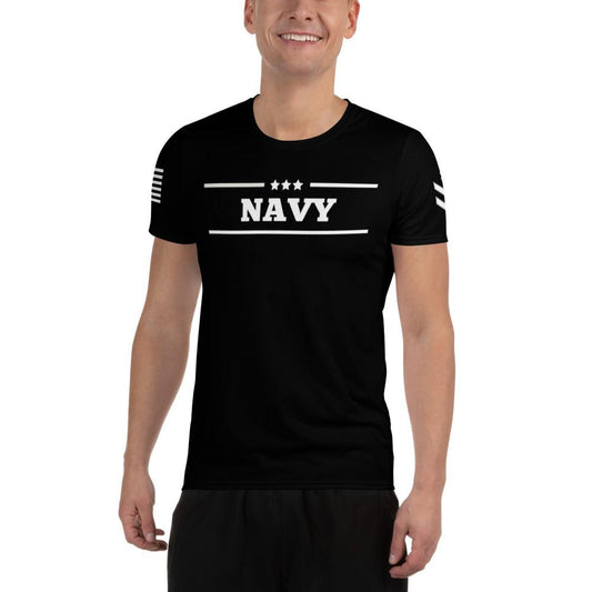 Navy Men's Athletic T-shirt - Domino Zee