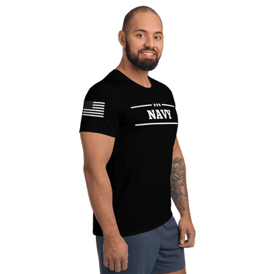 Navy Men's Athletic T-shirt - Domino Zee