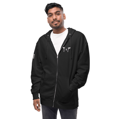 2A  Unisex fleece zip up hoodie - Domino Zee
