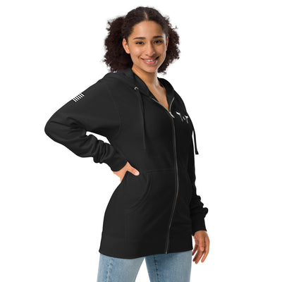 2A  Unisex fleece zip up hoodie - Domino Zee