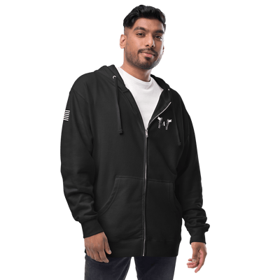 2A  Unisex fleece zip up hoodie - Domino Zee