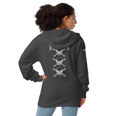 2A  Unisex fleece zip up hoodie - Domino Zee