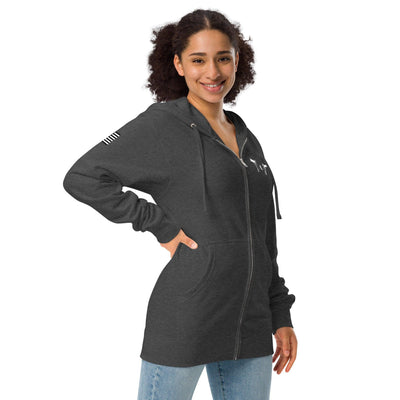 2A  Unisex fleece zip up hoodie - Domino Zee
