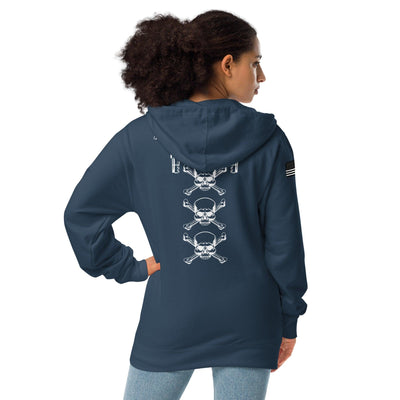 2A  Unisex fleece zip up hoodie - Domino Zee