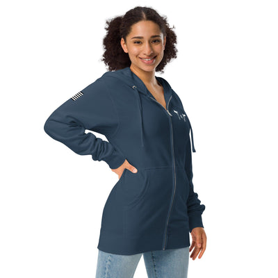 2A  Unisex fleece zip up hoodie - Domino Zee